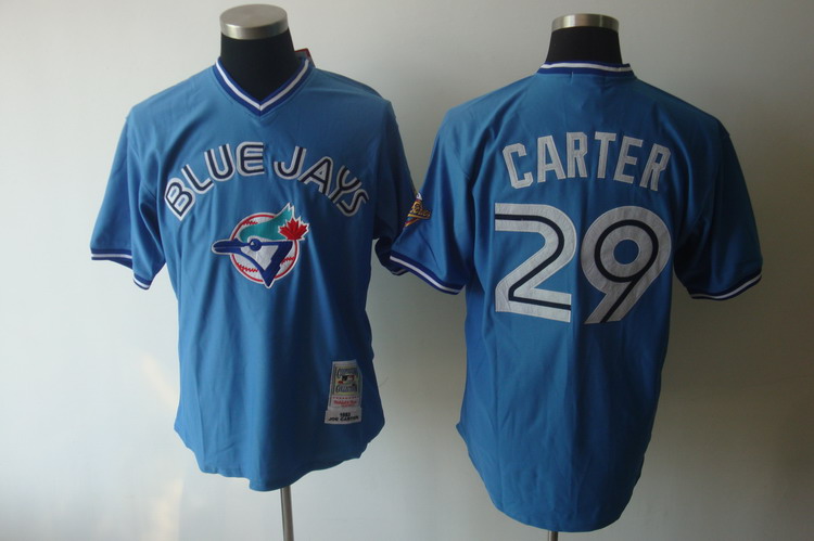 Mitchell And Ness 1993 Blue Jays #29 Joe Carter Blue Stitched MLB Jersey - Click Image to Close